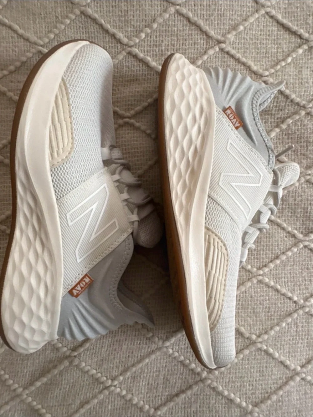 New Balance All-Cream Knit Sneaker